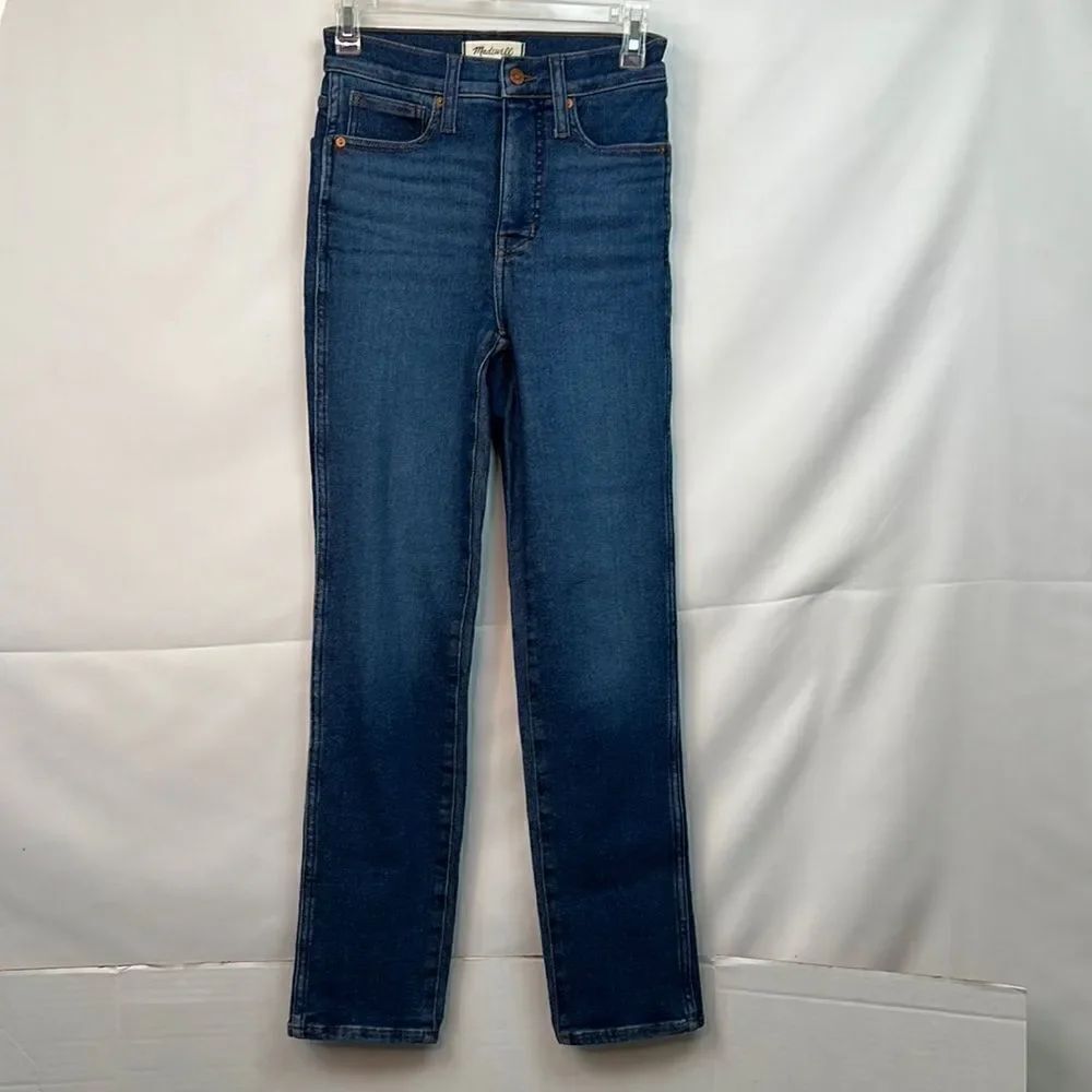 Madewell Stovepipe high rise blue jeans size 24 EUC